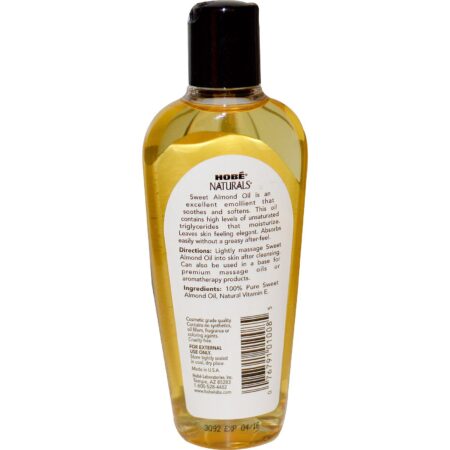 Hobe Labs, Natural, óleo de amêndoa doce, 4 fl oz (118 ml) - Image 2