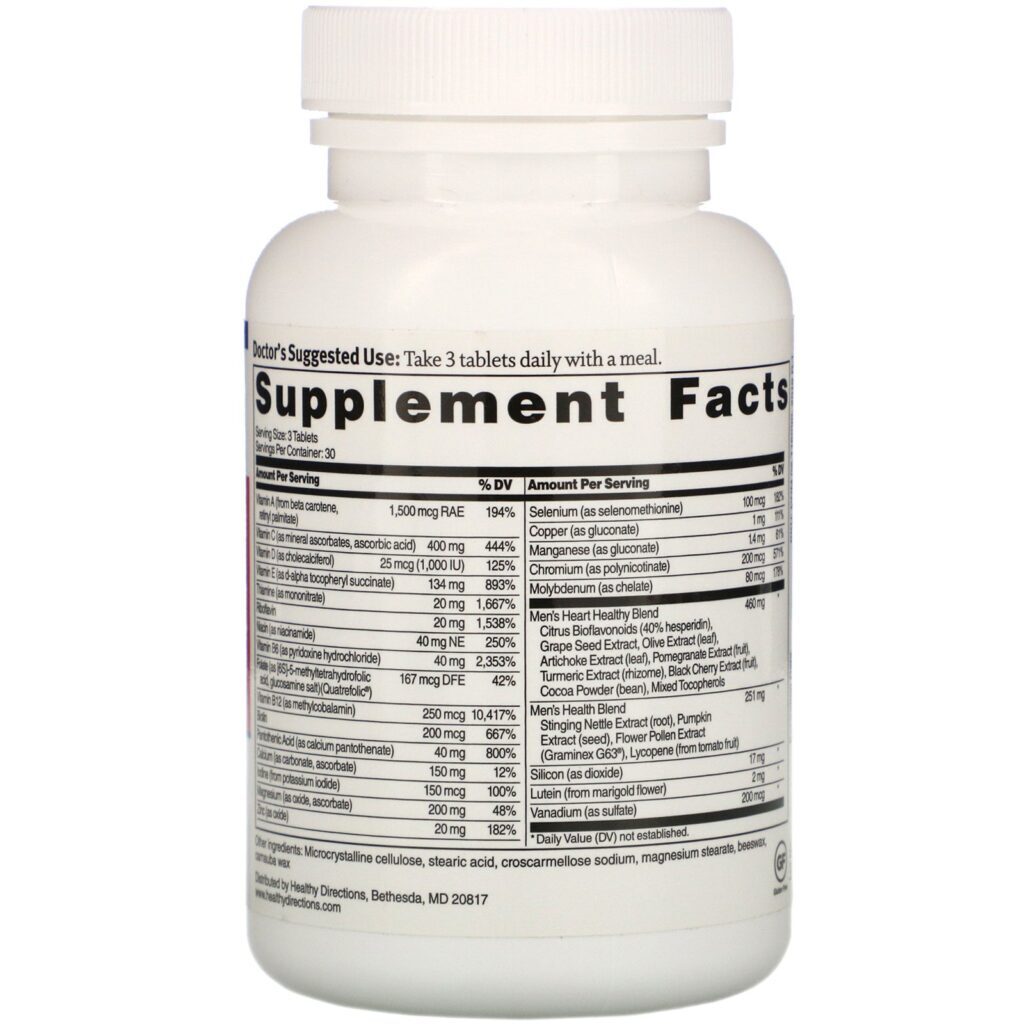 Dr. Sinatra, Heart Healthy Multivitamin, Men, 90 Tablets - Imagem 2
