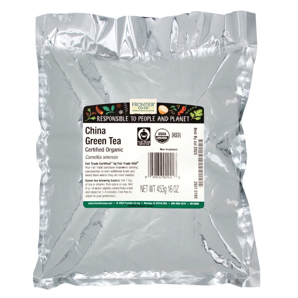 Frontier Natural Products, Chá Verde Chinês Orgânico, 16 oz (453 g) - Imagem 2