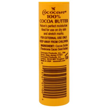 Cococare, Manteiga de Cacau 100%, Bastão Amarelo, 28 g (1 oz) - Image 2