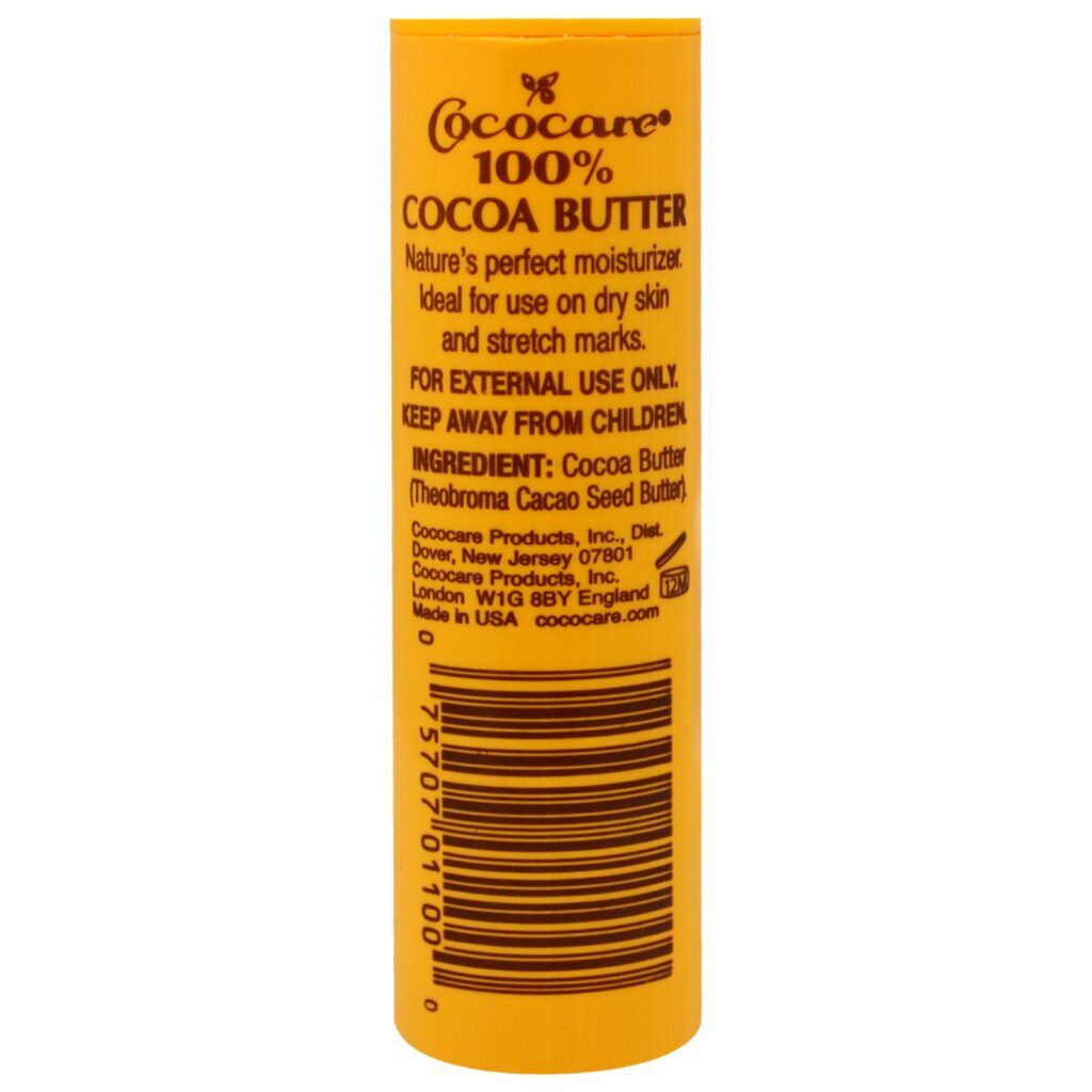 Cococare, Manteiga de Cacau 100%, Bastão Amarelo, 28 g (1 oz) - Imagem 2