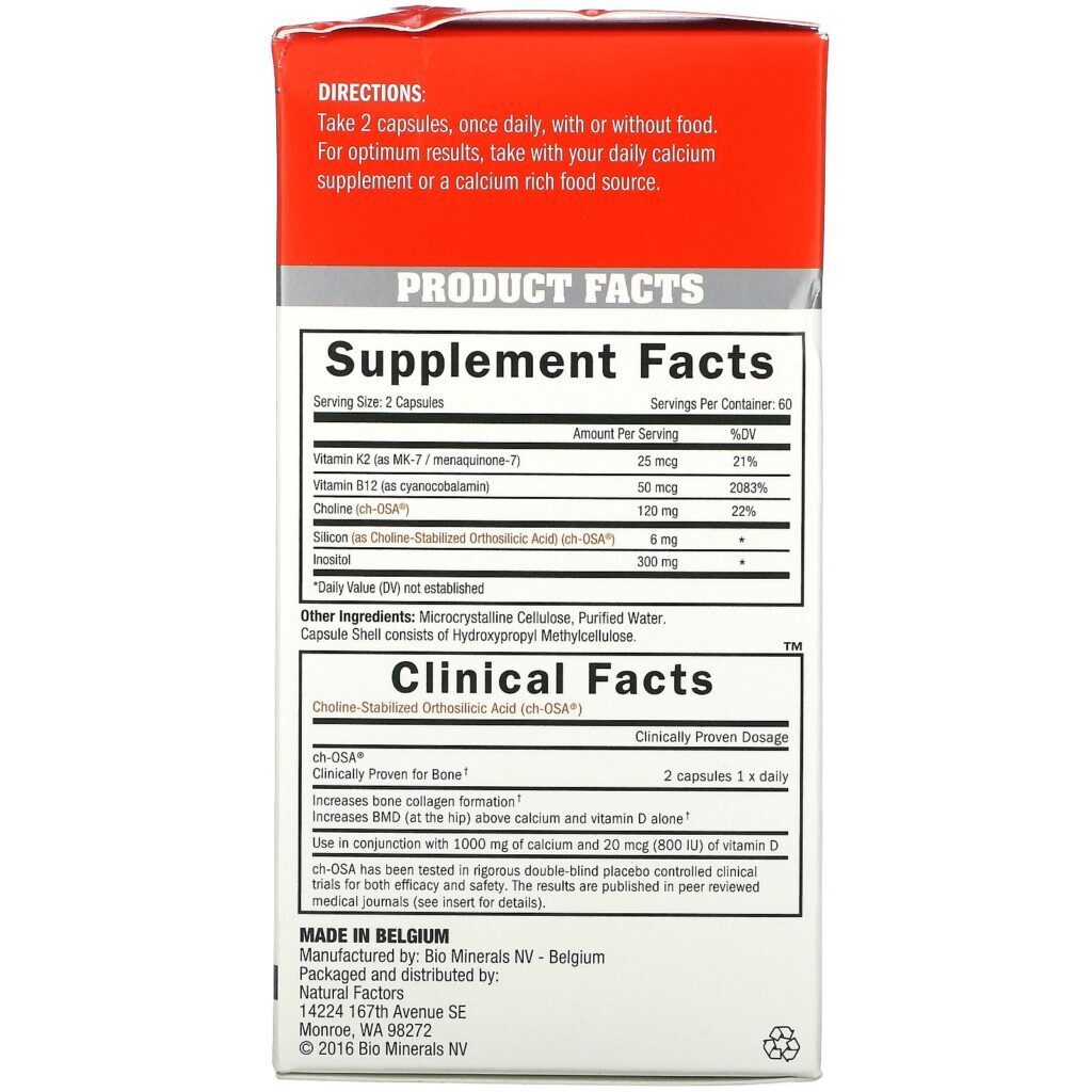 BioSil by Natural Factors, Bone Collagenizer Ultra, 120 Cápsulas Vegetais - Imagem 2