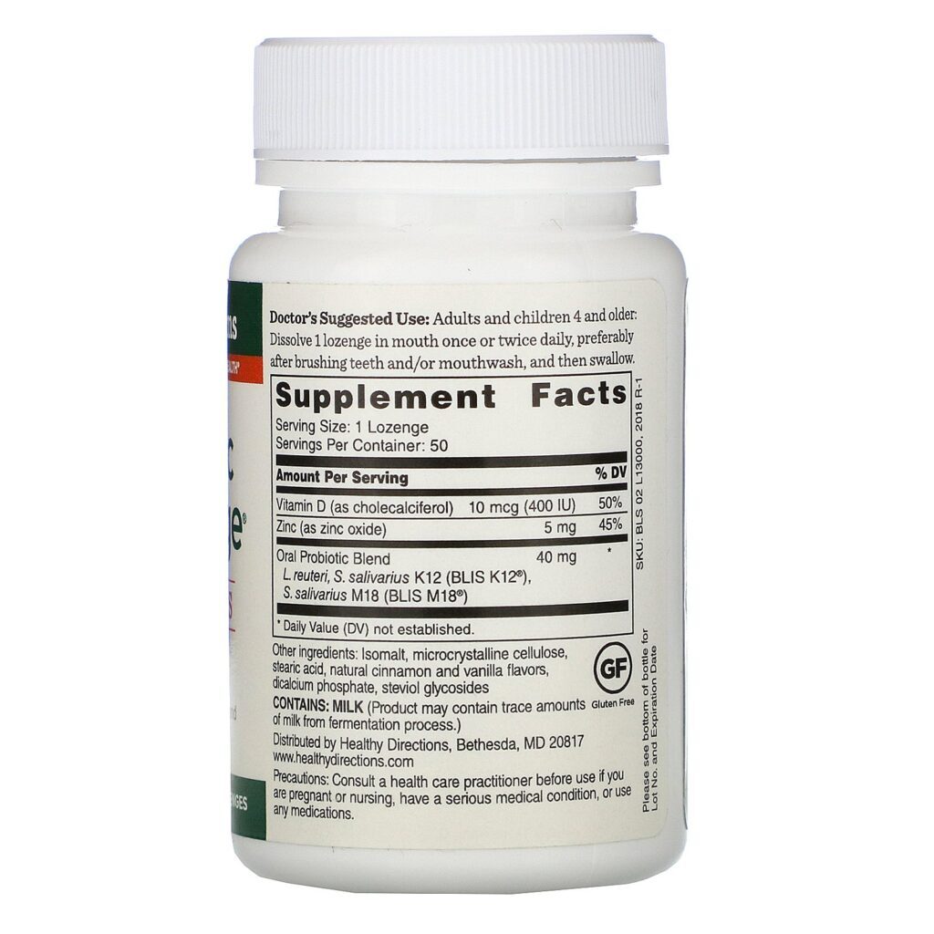 Dr. Williams, Probiotic Advantage, Oral Sinus, Natural Cinnamon Flavor, 50 Lozenges - Imagem 2
