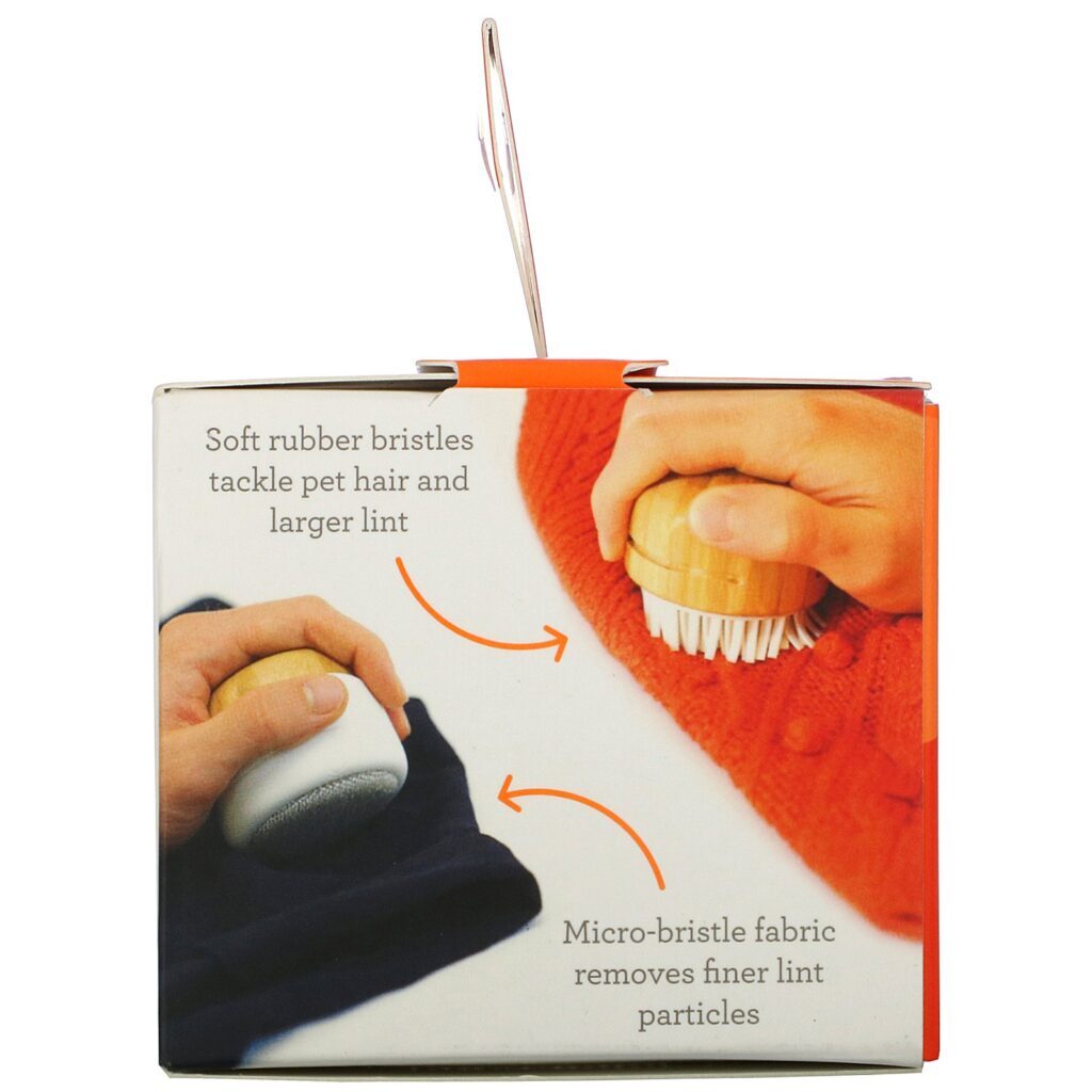 Full Circle, Fuzz Off, 2-in-1 Lint Remover, White, 1 Brush - Imagem 4
