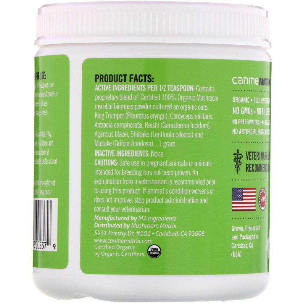 Canine Matrix, Skin & Coat, Mushroom Powder, 7.1 oz (200 g) - Imagem 2