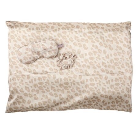 Kitsch, Conjunto de Cetim para Dormir, Leopardo, 3 Peças