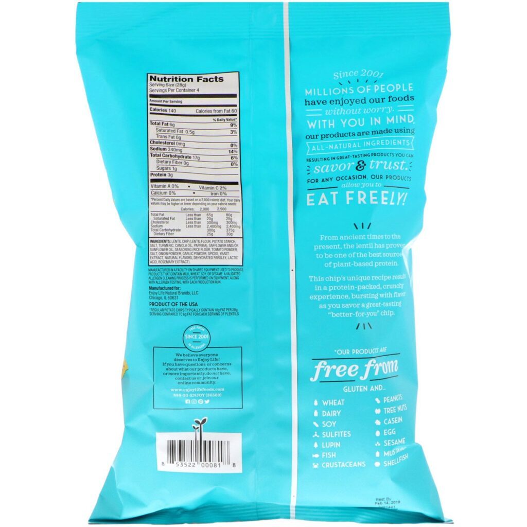 Enjoy Life Foods, Plentils, Chips de Lentilha, Sabor Pizza Margherita, 4 oz (113 g) - Imagem 2
