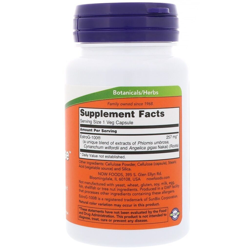 Now Foods, Herbal Pause With EstroG-100, 60 Cápsulas Vegetais - Imagem 2