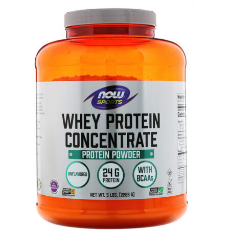 Now Foods, Sports, Whey Protein Concentrado, Sem Sabor, 2268 g (5 lb)