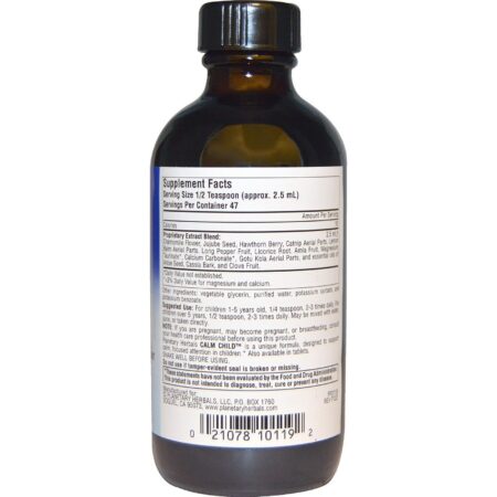 Planetary Herbals, Criança Calma, xarope de ervas, 4 fl oz 118.28 (mL) - Image 2