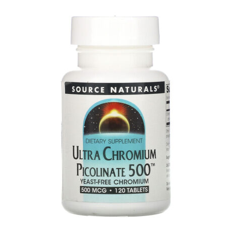 Source Naturals, Ultra Picolinato de Cromo 500, 500 mcg, 120 Comprimidos