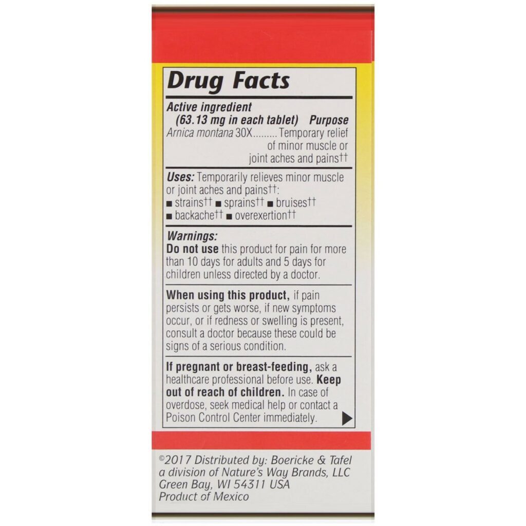 Boericke & Tafel, Arnica Montana 30X, 250 Tablets - Imagem 2
