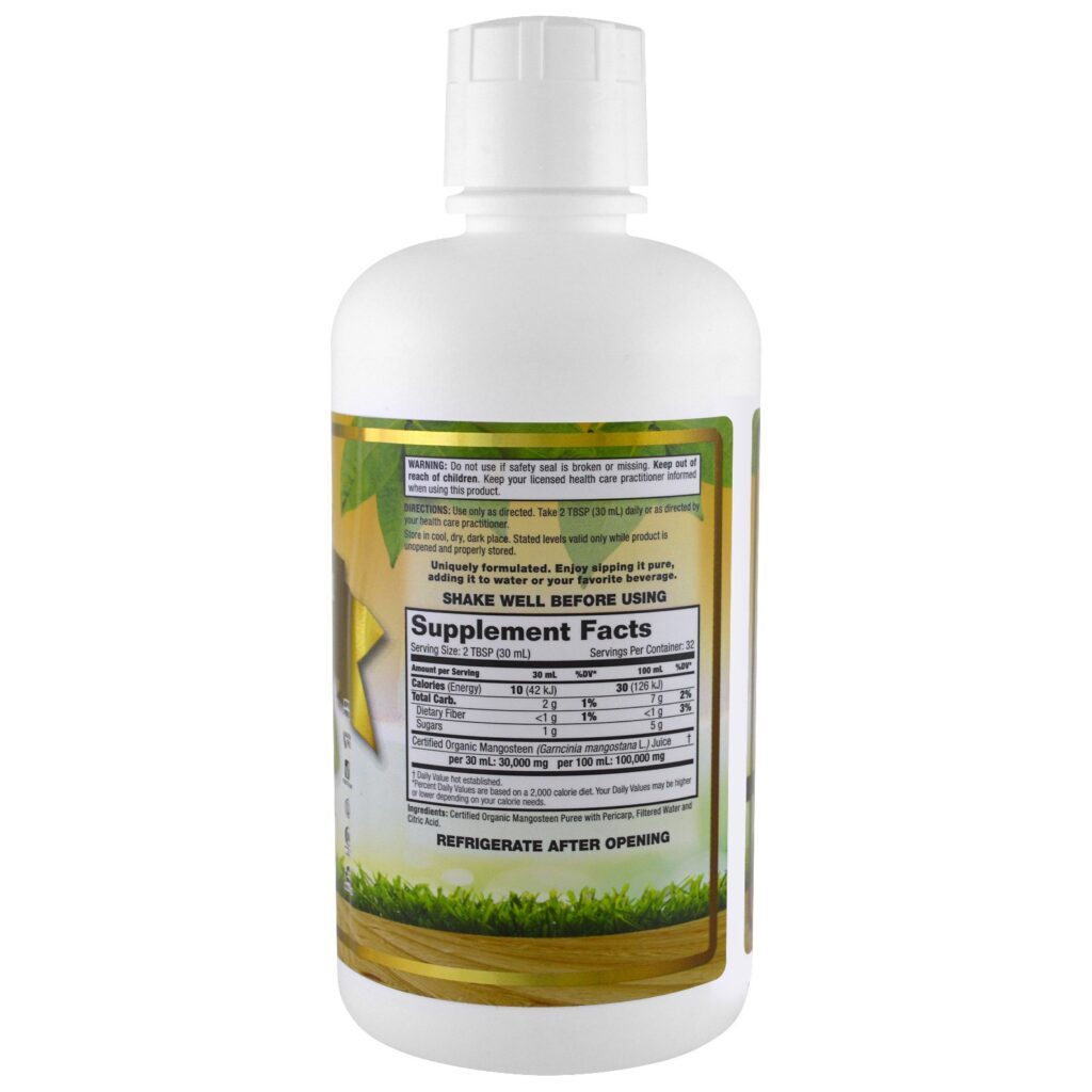 Dynamic Health Laboratories, Certified Organic Mangosteen Gold, 100% Juice, 32 fl oz (946 ml) - Imagem 2