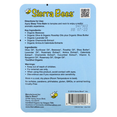 Sierra Bees, Bálsamo para a Hora de Dormir, Lavanda e Camomila, 17 g (0,6 oz) - Image 4