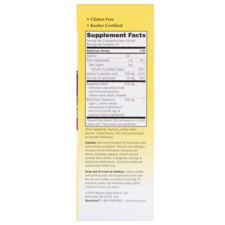 Nature's Way, Sambucus Immune, Sabugueiro, Padronizado, 240 ml (8 fl oz) - Imagem 2