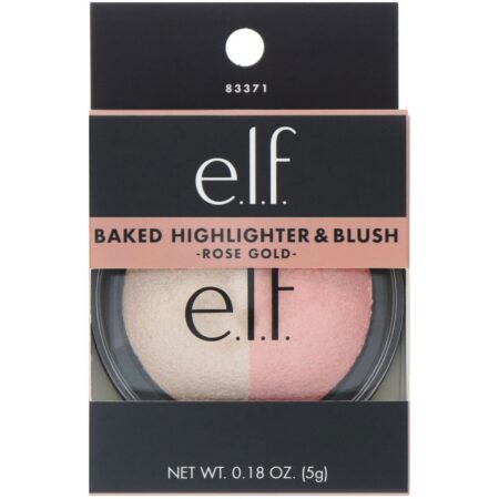 E.L.F., Baked Highlighter & Blush, ouro rosê, 0,18 oz (5 g) - Image 2