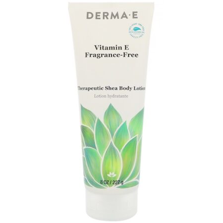 Derma E, Loção Terapêutica Intensiva de Karité com Vitamina E, livre de fragrâncias, 8 fl oz (227 ml)