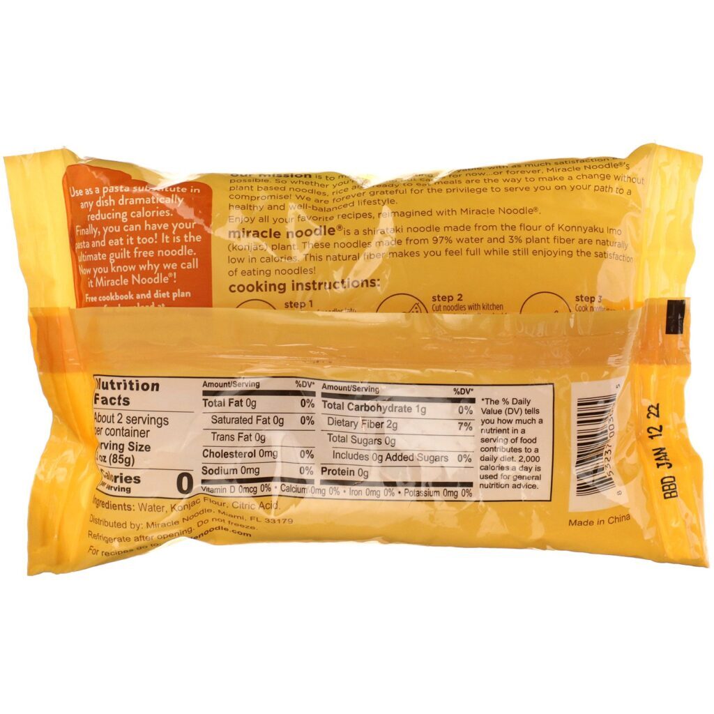 Miracle Noodle, Angel Hair Style, 7 oz (200 g) - Imagem 2