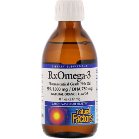 Natural Factors, Rx Ômega-3, Sabor natural de laranja, 8 fl oz (237 ml)