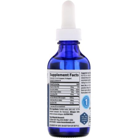 Trace Minerals Research, Ionic Zinc, 50 mg, 2 fl oz (59 ml) - Image 2