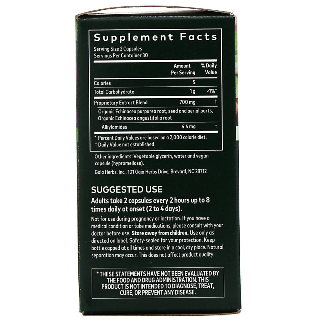 Gaia Herbs, Echinacea Supreme, 60 Fitocápsulas Líquidas Vegetais - Imagem 3