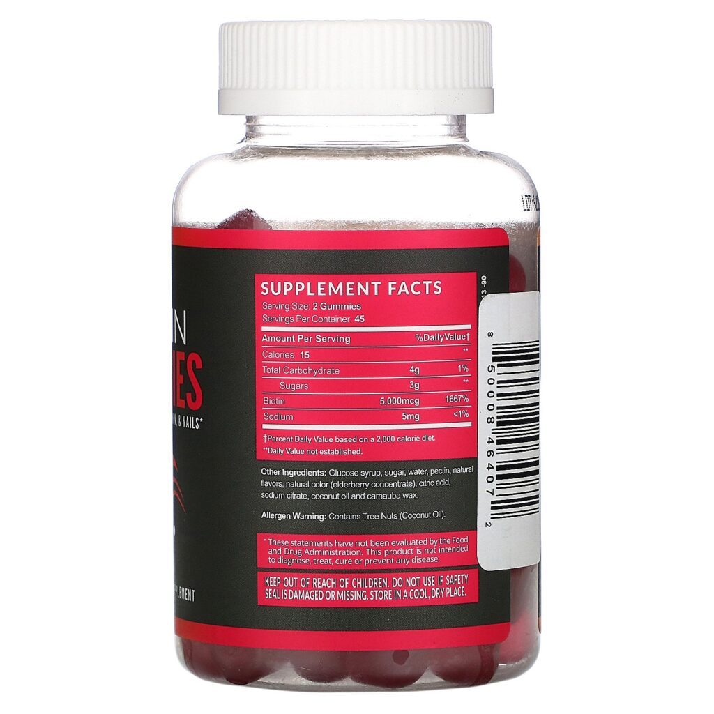 Havasu Nutrition, Biotin Gummies, 90 Gummies - Imagem 2