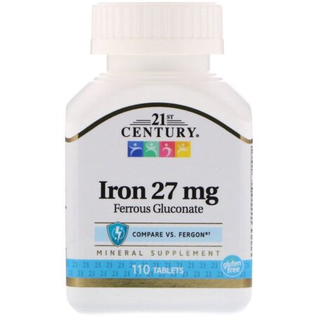 21st Century, Ferro, 27 mg, 110 comprimidos