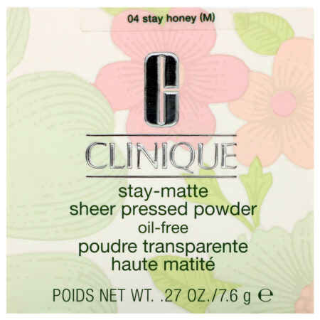 Clinique, Stay-Matte, Sheer Pressed Powder, 04 Stay Honey (M), .27 oz (7.6 g) - Image 3