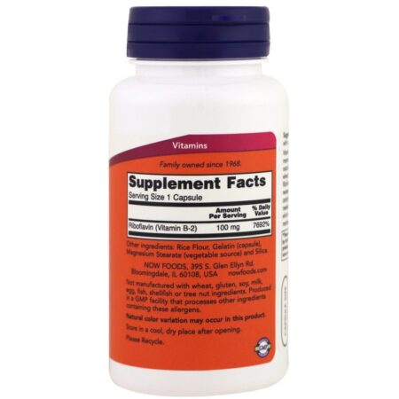 Now Foods, B-2, 100 mg, 100 Cápsulas - Imagem 2