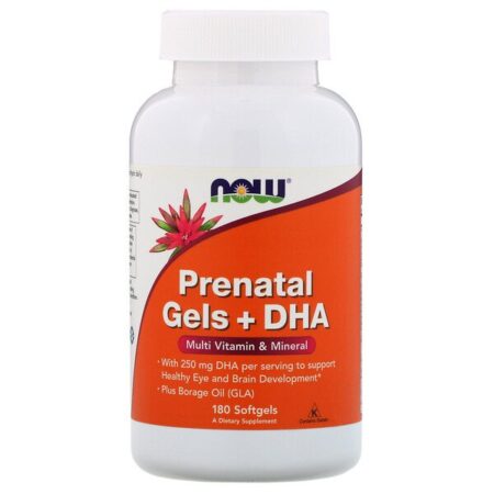 Now Foods, Prenatal Gels + DHA, 180 cápsulas gelatinosas