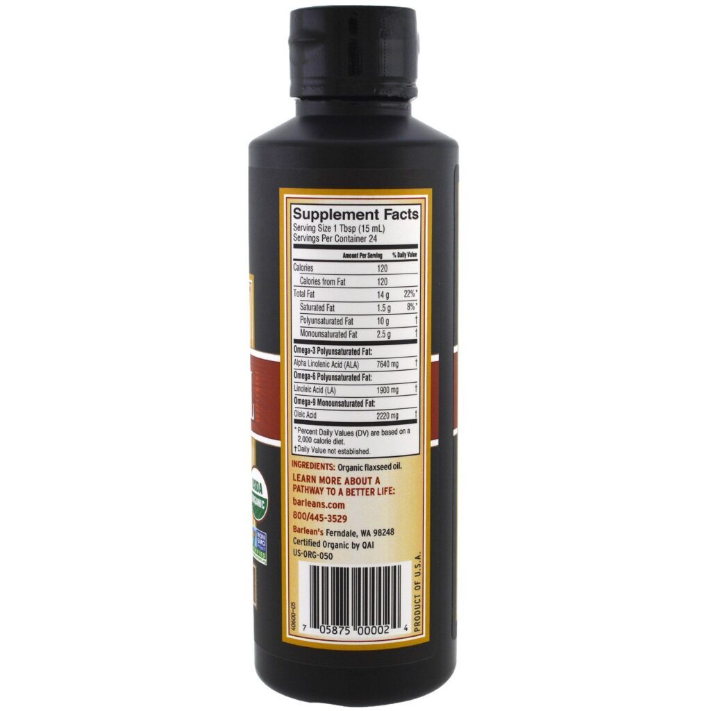 Barlean's, Organic Fresh, Flax Oil, 12 fl oz (355 ml) - Imagem 2
