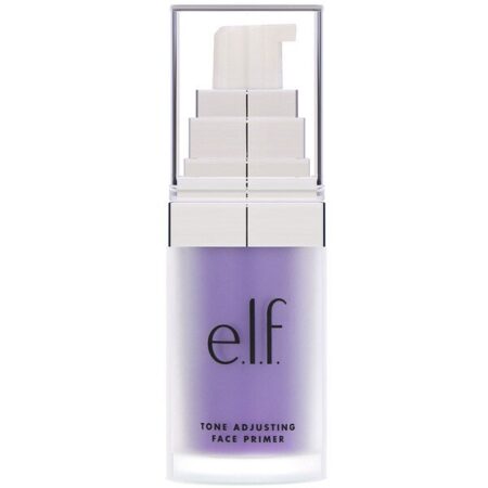 E.L.F., Primer Facial para Ajuste de Tom, Lavanda Brilhante, frasco de 0,47 oz (14 ml)