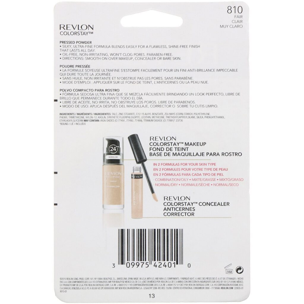 Revlon, Colorstay, Pressed Powder, 810 Claro, 8,4 g - Imagem 3