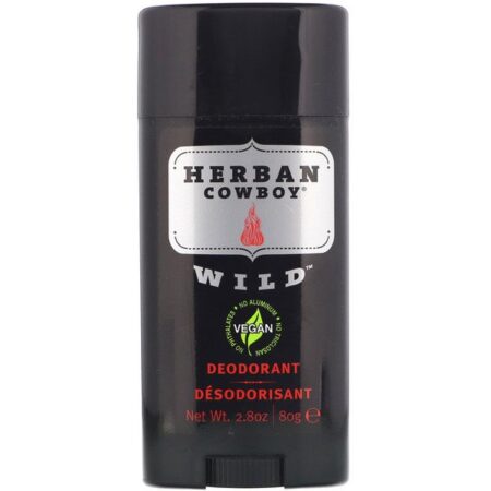 Herban Cowboy, Máxima Proteção Desodorante, Selvagem, 2.8 oz (80 g)