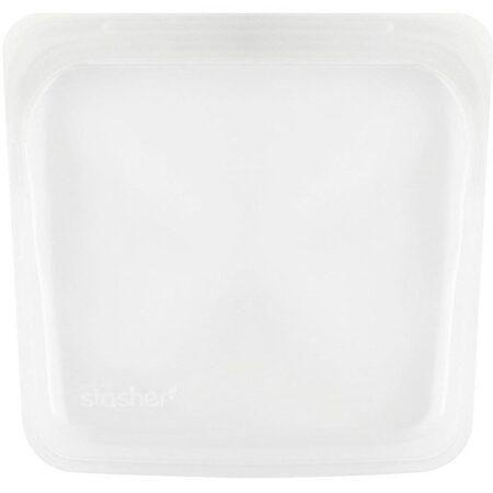 Stasher, Embalagem Reutilizável de Silicone para Alimentos, Tamanho de Sanduíche Médio, Transparente, 15 fl oz (450 ml) - Image 3