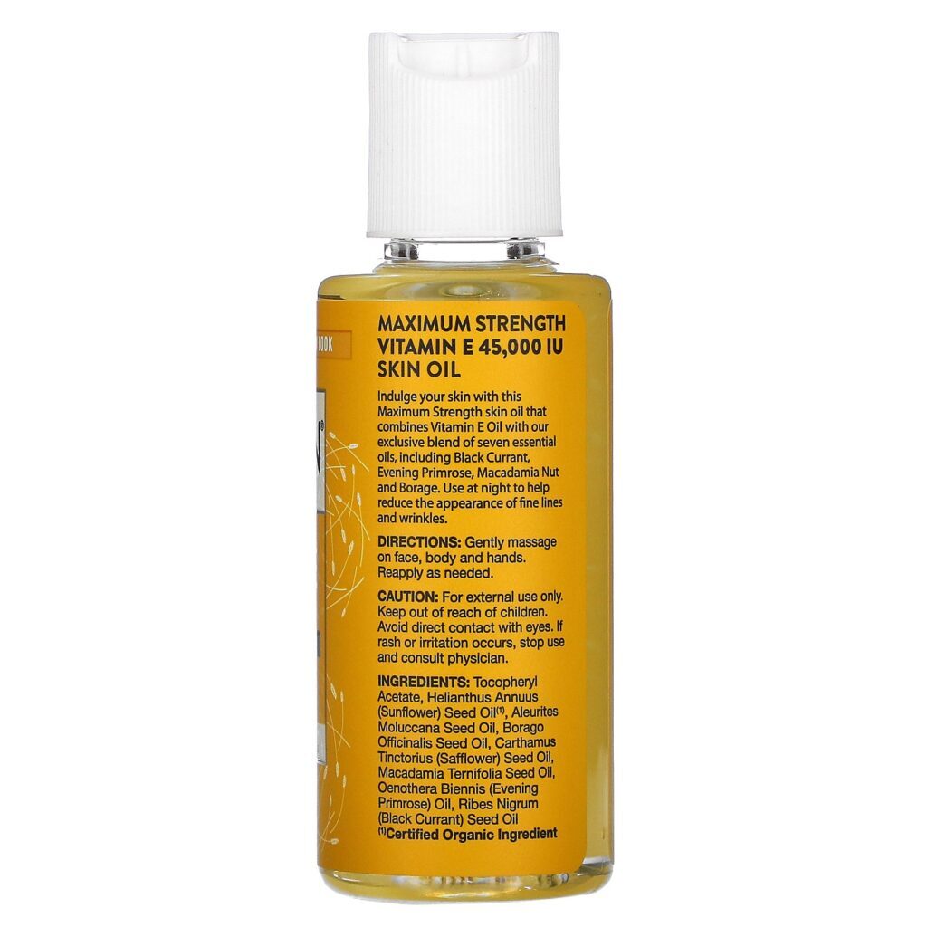 Jason Natural, Óleo para a Pele Puro e Natural, Vitamina E com Máxima Potência, 45.000 UI, 59 ml (2 fl oz) - Imagem 2