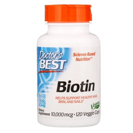 Doctor's Best, Biotina, 10.000 µg, 120 Cápsulas Vegetais