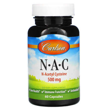 Carlson Labs, N·A·C, 500 mg, 60 Cápsulas