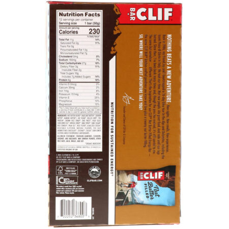 Clif Bar, Organic, Nut Butter Filled Energy Bar, Chocolate Hazelnut Butter, 12 Energy Bars, 1.76 oz (50 g) Each - Image 3