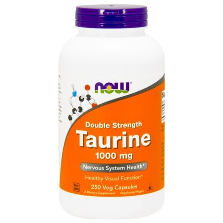 Now Foods, Taurina, Potência Dupla, 1.000 mg, 250 Cápsulas Vegetais