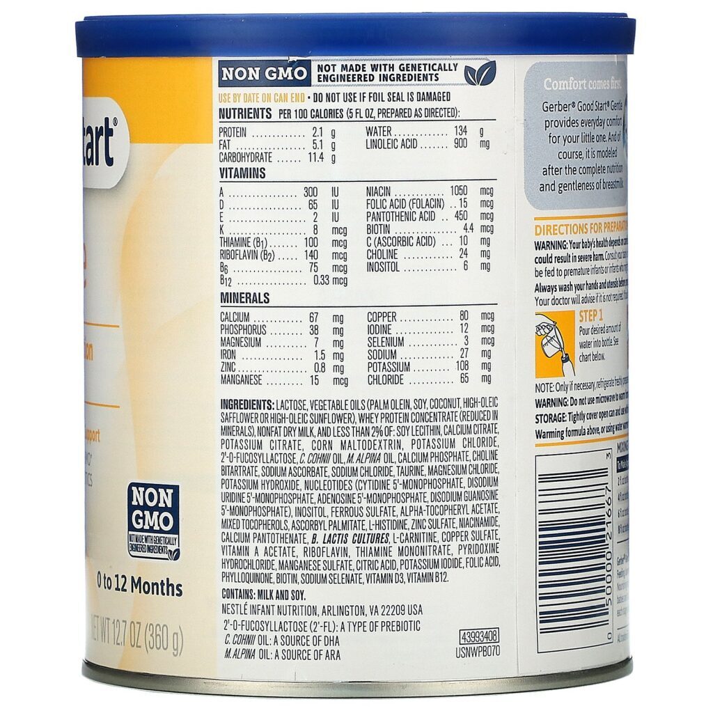 Gerber, Good Start, Gentle, Infant Formula with Iron, 0 to 12 Months, 12.7 oz (360 g) - Imagem 2