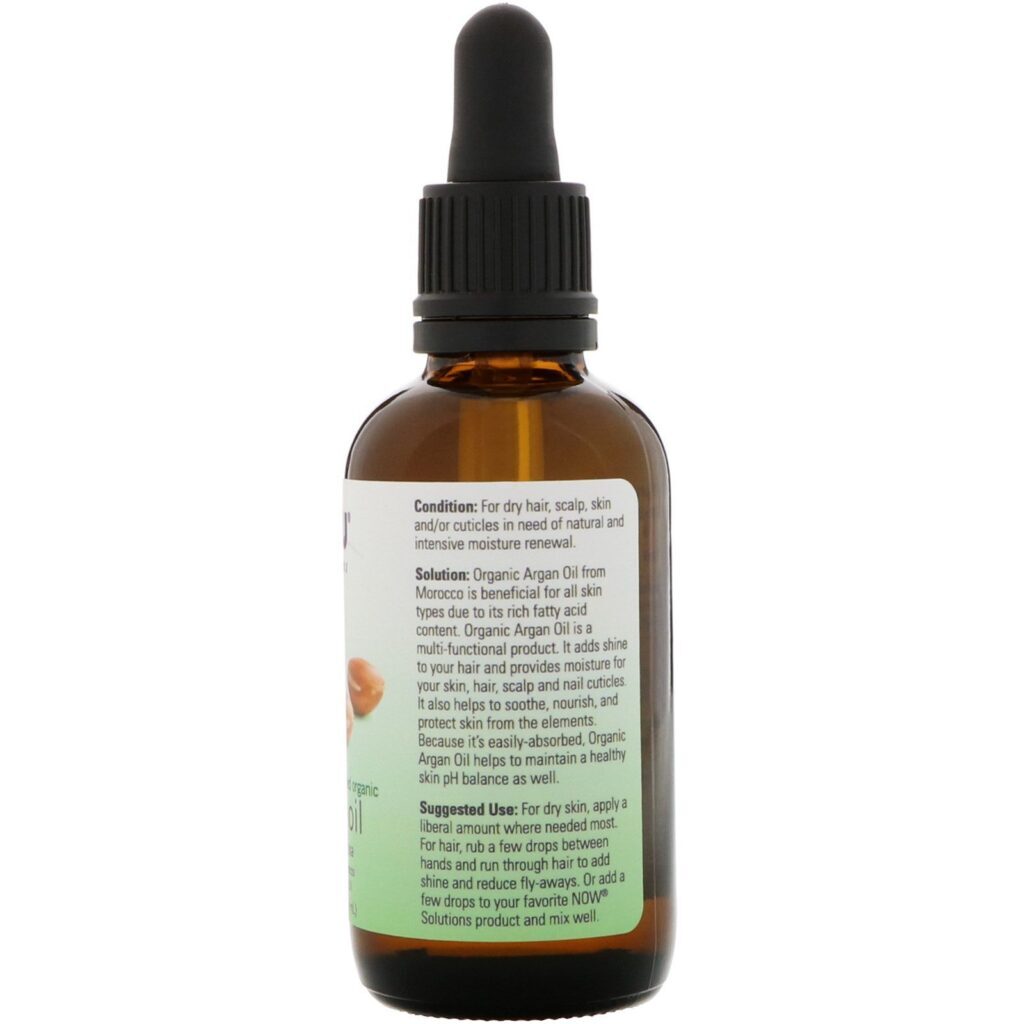 Now Foods, Óleo de Argan orgânico, 59 ml (2 fl oz) - Imagem 2