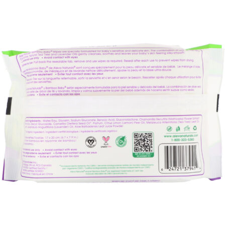 Aleva Naturals, Bamboo Baby Wipes, 30 Wipes - Image 2