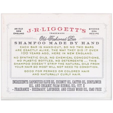 J.R. Liggett's, Old Fashioned Shampoo Bar, Herbal Formula, 3.5 oz (99 g) - Image 2