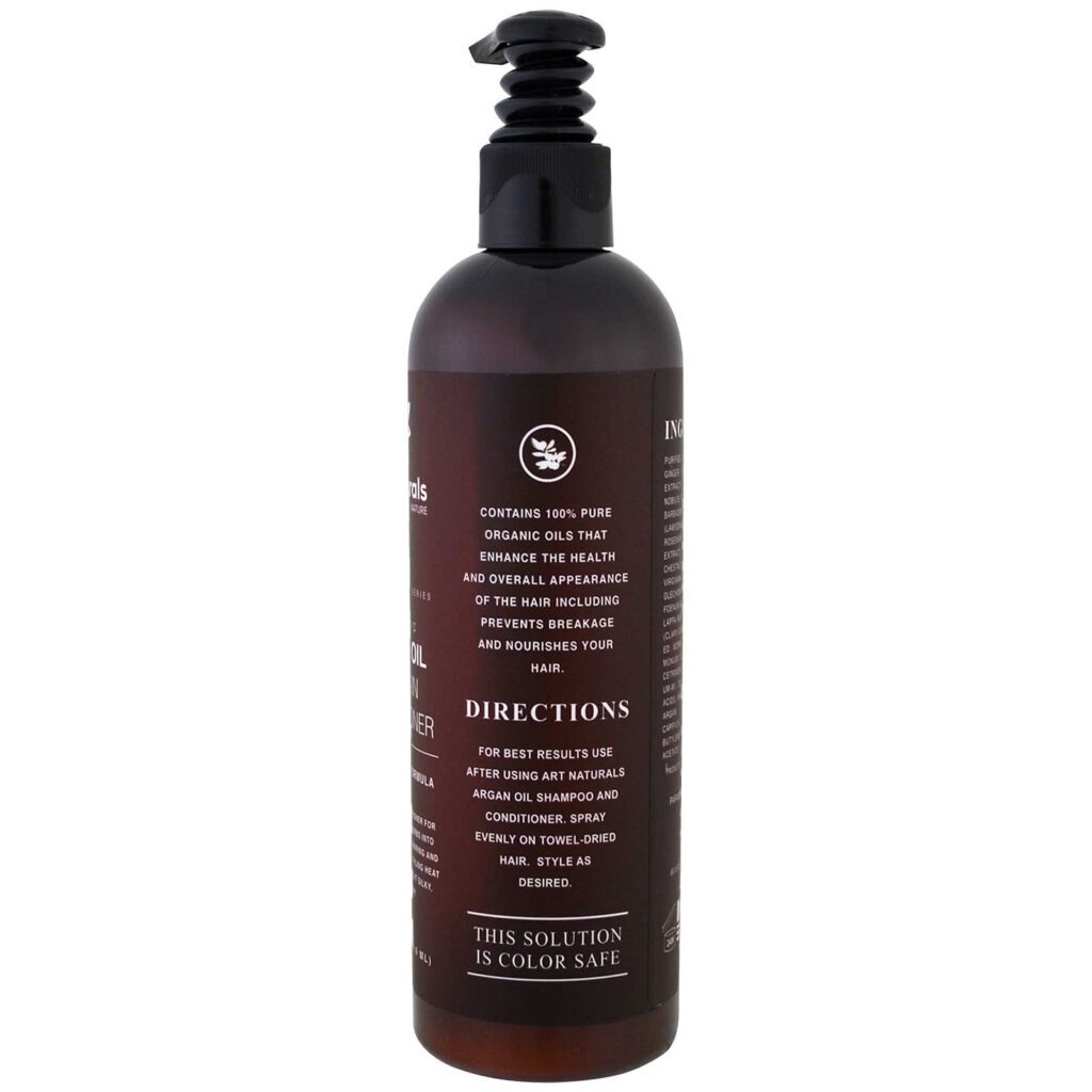 Artnaturals, Condicionador Leave-In de Óleo de Argan Orgânico, Fórmula Terapêutica, 12 fl oz (354,9 ml) - Imagem 3