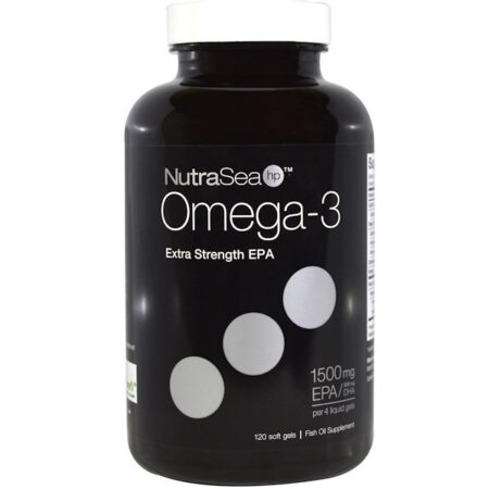 Ascenta, NutraSea hp, Ômega-3, força extra EPA, Sabor Limão, 120 Softgels