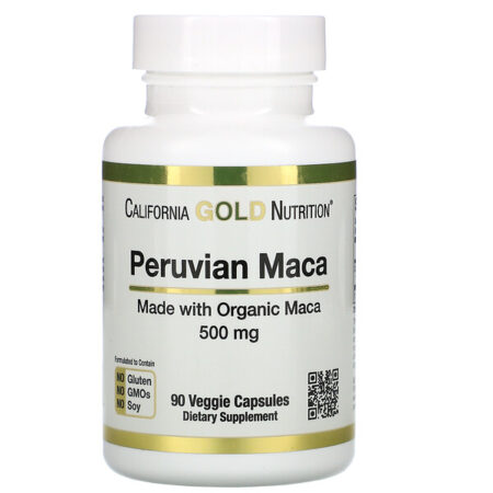 California Gold Nutrition, Maca Peruana, 500 mg, 90 Cápsulas Vegetais