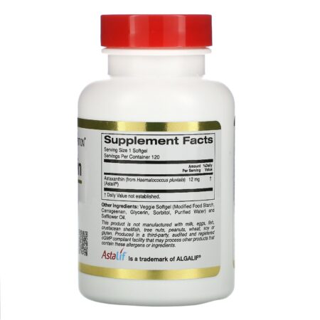 California Gold Nutrition, AstaLif, Astaxantina Islandesa Pura, 12 mg, 120 Cápsulas Softgel Vegetais - Image 2