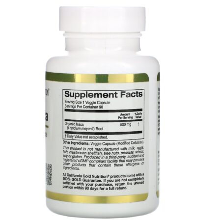 California Gold Nutrition, Maca Peruana, 500 mg, 90 Cápsulas Vegetais - Image 2