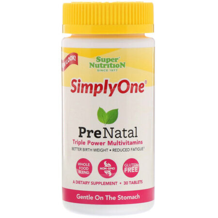 Super Nutrition, SimplyOne, PreNatal, Triple Power Multivitamins, 30 Tablets